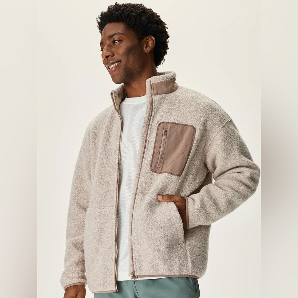 Outdoor Voices Tan and Cream Jacket